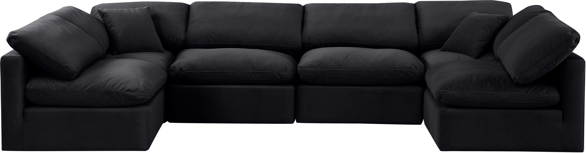 Indulge - Velvet 6 Piece Modular U-Shaped Sectional - Urban Living Furniture (Los Angeles, CA)