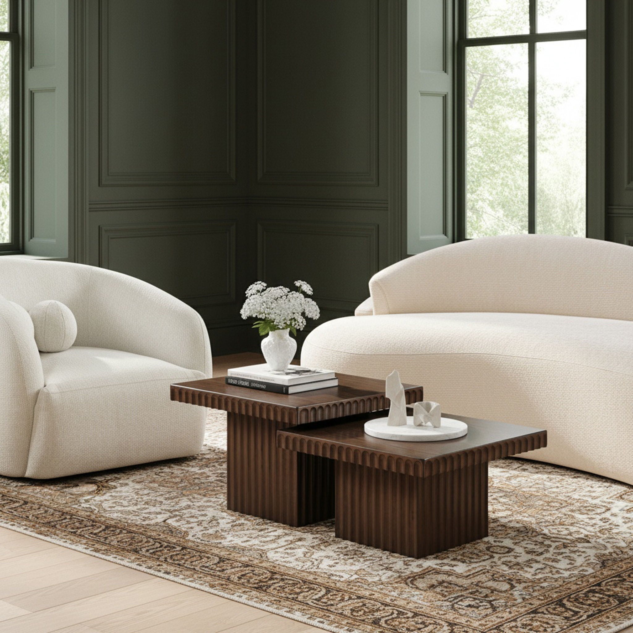Spencer - 15" Oak Veneer 2 Piece Coffee Table - Urban Living Furniture (Los Angeles, CA)