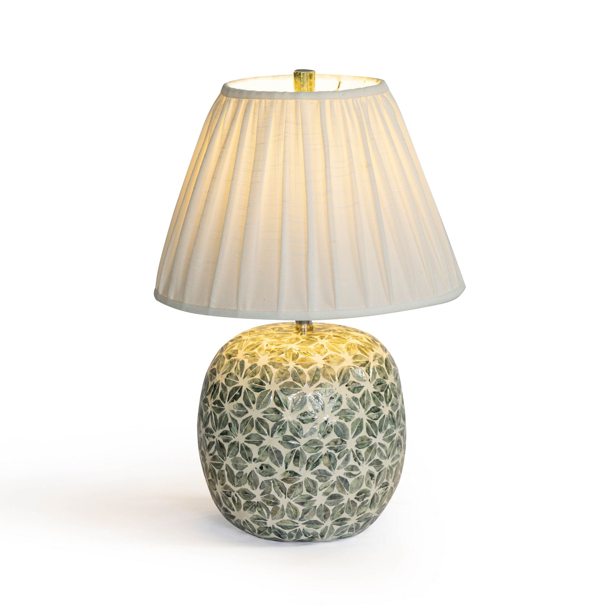 Yaya - Capiz Shell Table Lamp - Green - Urban Living Furniture (Los Angeles, CA)