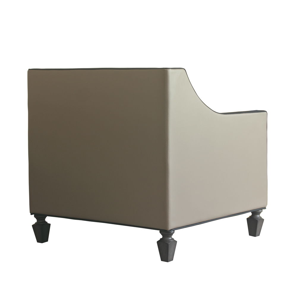 House Beatrice - Chair With Pillow - Tan Synthetic Leather , Black Synthetic Leather & Charcoal - Urban Living Furniture (Los Angeles, CA)