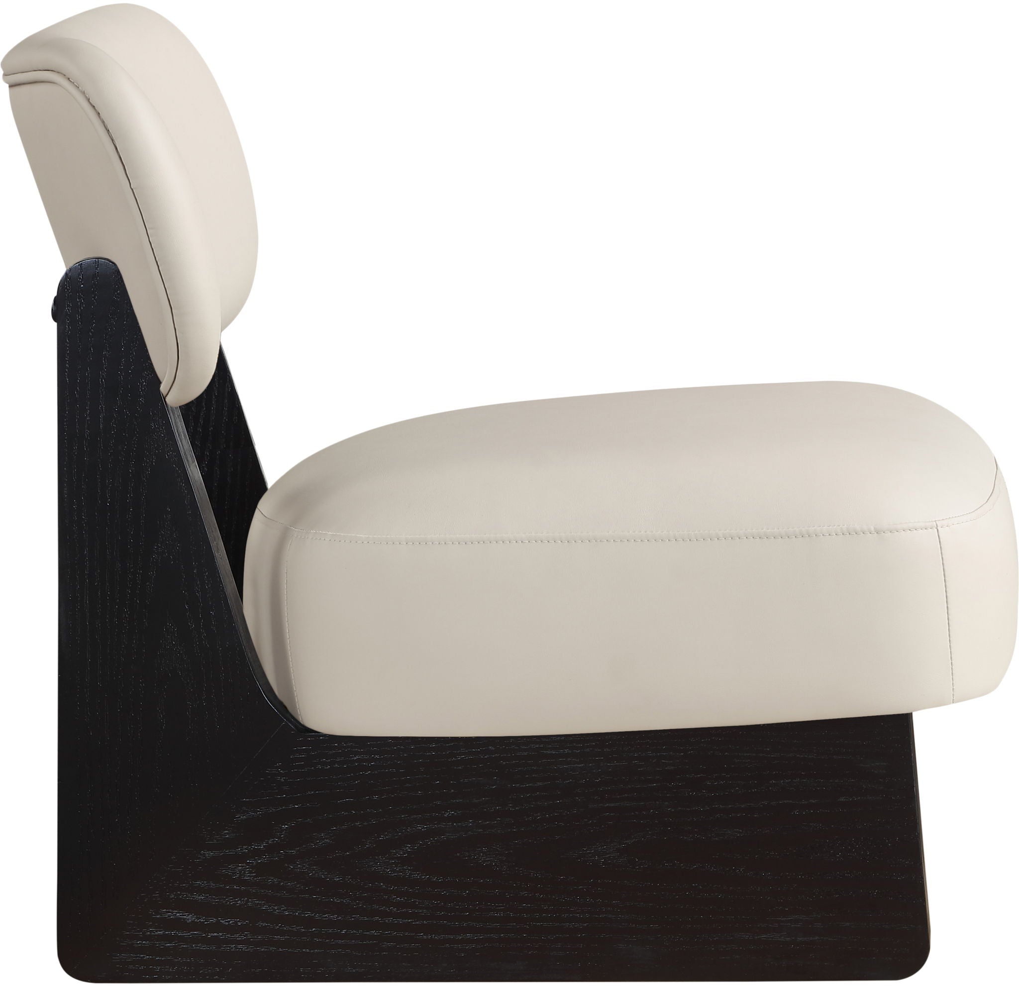 Vetra - Vegan Leather Upholstered Accent Chair - Taupe / Painted Black - Urban Living Furniture (Los Angeles, CA)