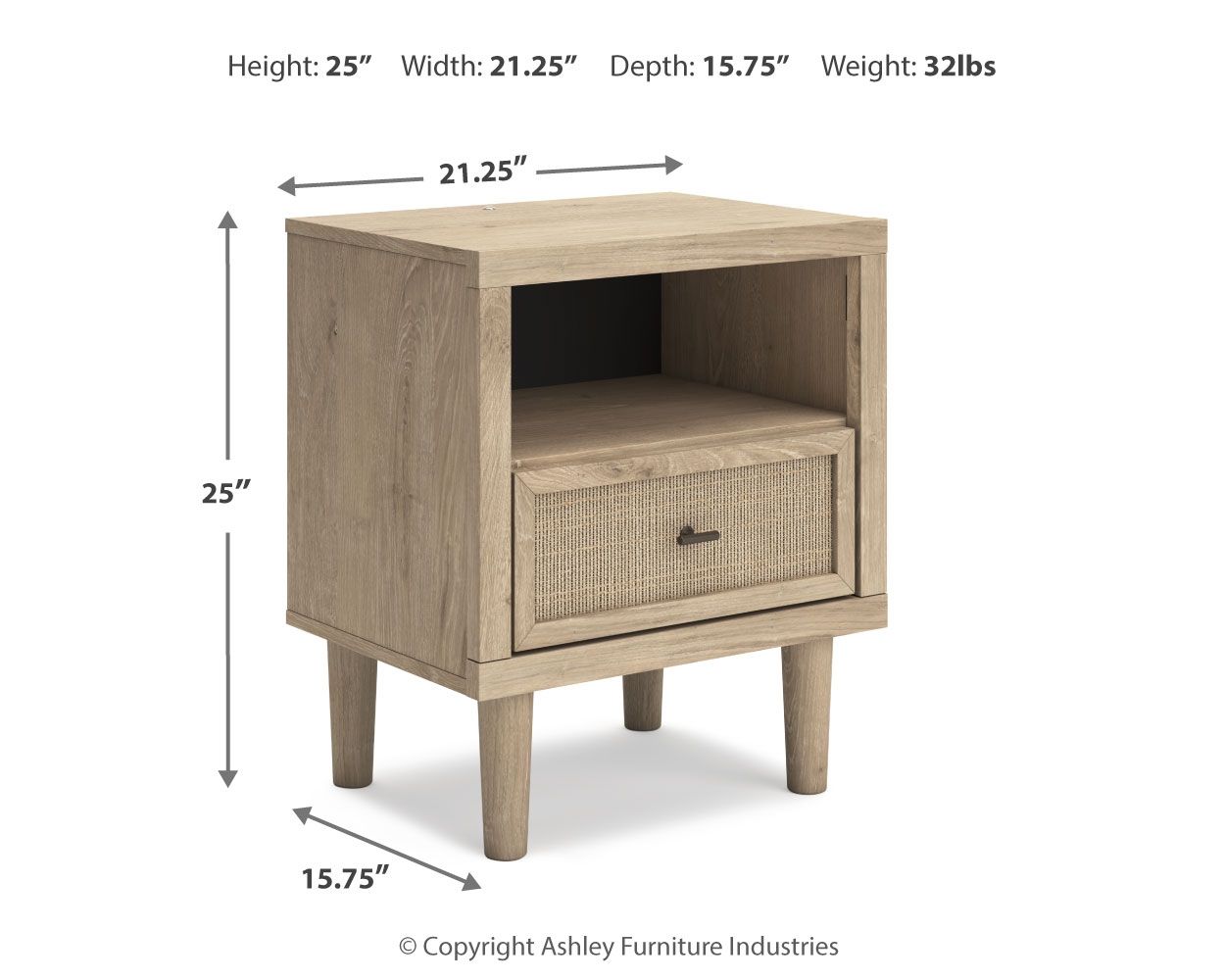 Cielden - Two-Tone - One Drawer Night Stand - Urban Living Furniture (Los Angeles, CA)