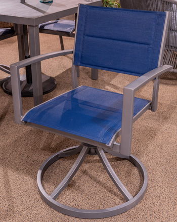 Rocky Creek - Blue / Gray - Sling Swivel Chair (Set of 2) - Urban Living Furniture (Los Angeles, CA)