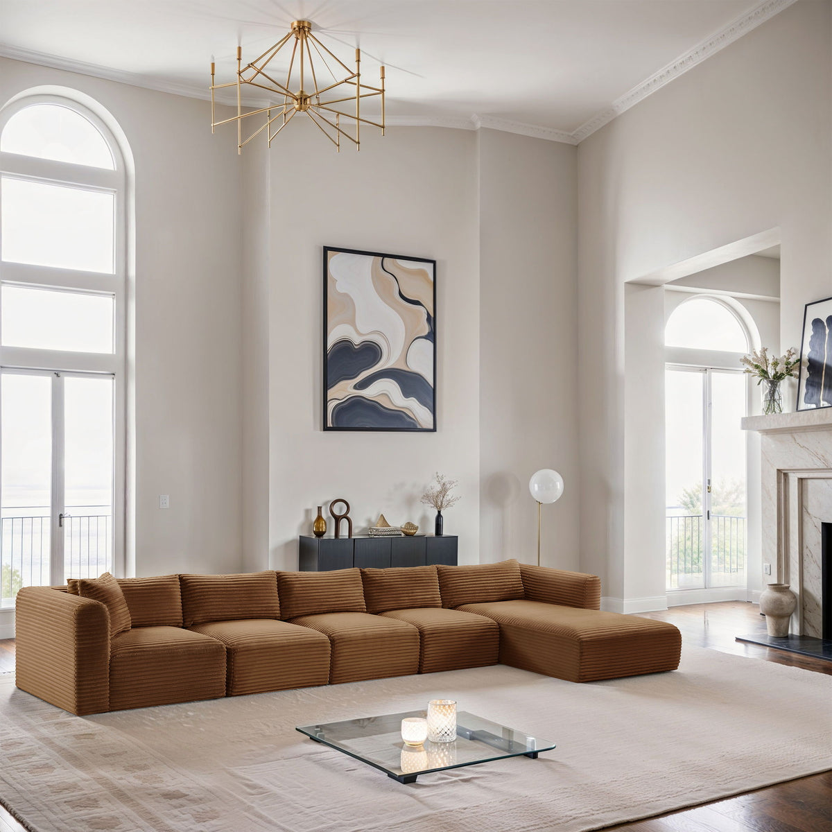 Shaggy - Fabric 5 Piece Modular Sectional With Chaise - Urban Living Furniture (Los Angeles, CA)