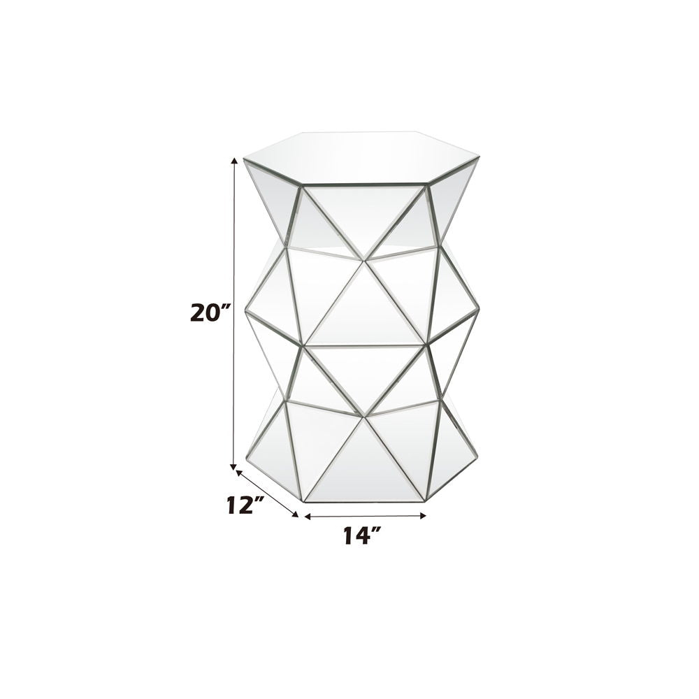 Dominic - 20" Pedestal Stand - Mirrored - Urban Living Furniture (Los Angeles, CA)