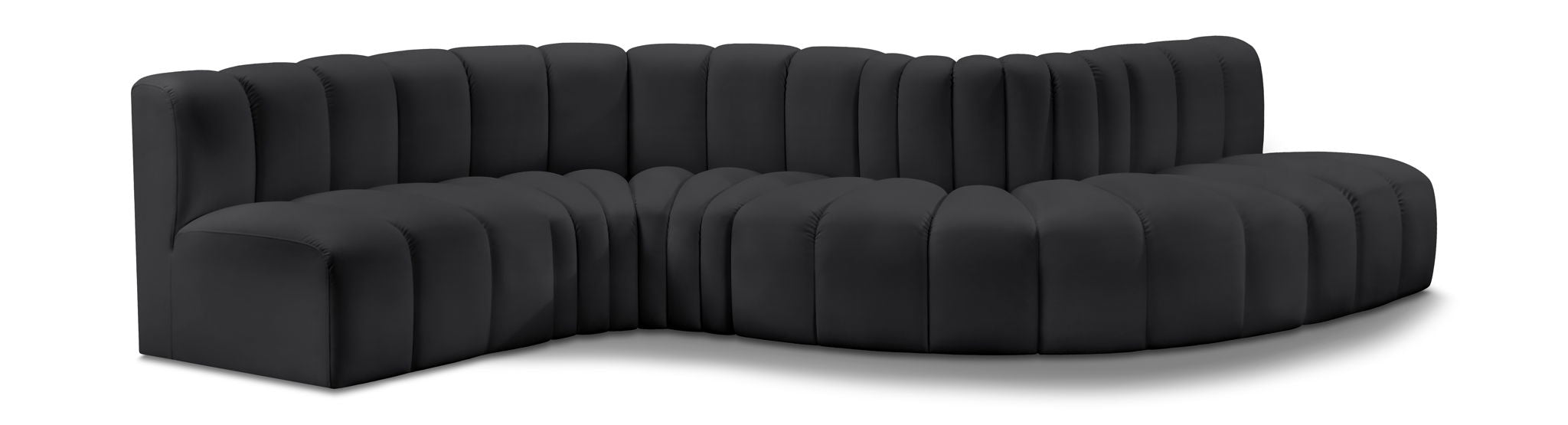 Arc - Faux Leather 6 Piece Curved Modular Sofa - Urban Living Furniture (Los Angeles, CA)