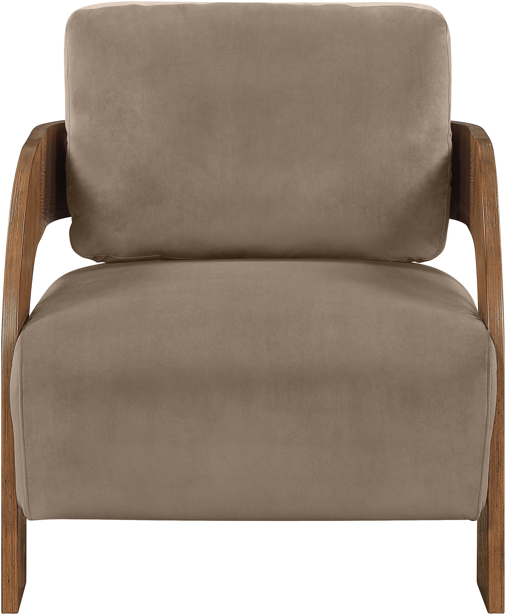 Cedra - Velvet Performance Fabric Upholstered Accent Chair - Brown Frame - Urban Living Furniture (Los Angeles, CA)