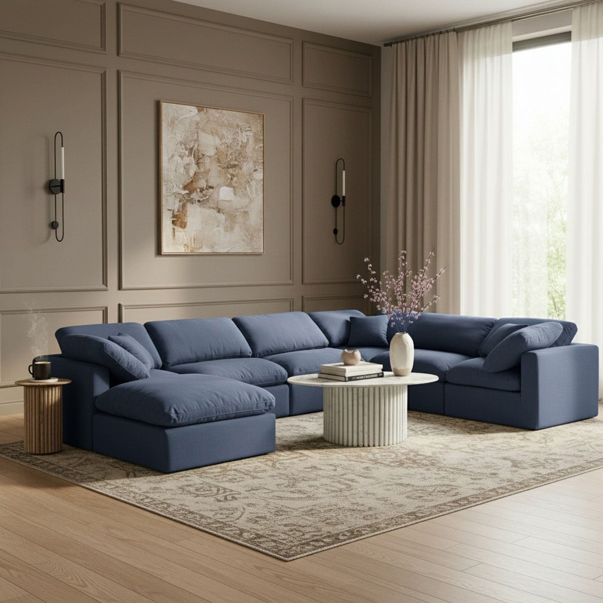 Indulge - Linen 7 Piece Modular Sectional - Urban Living Furniture (Los Angeles, CA)