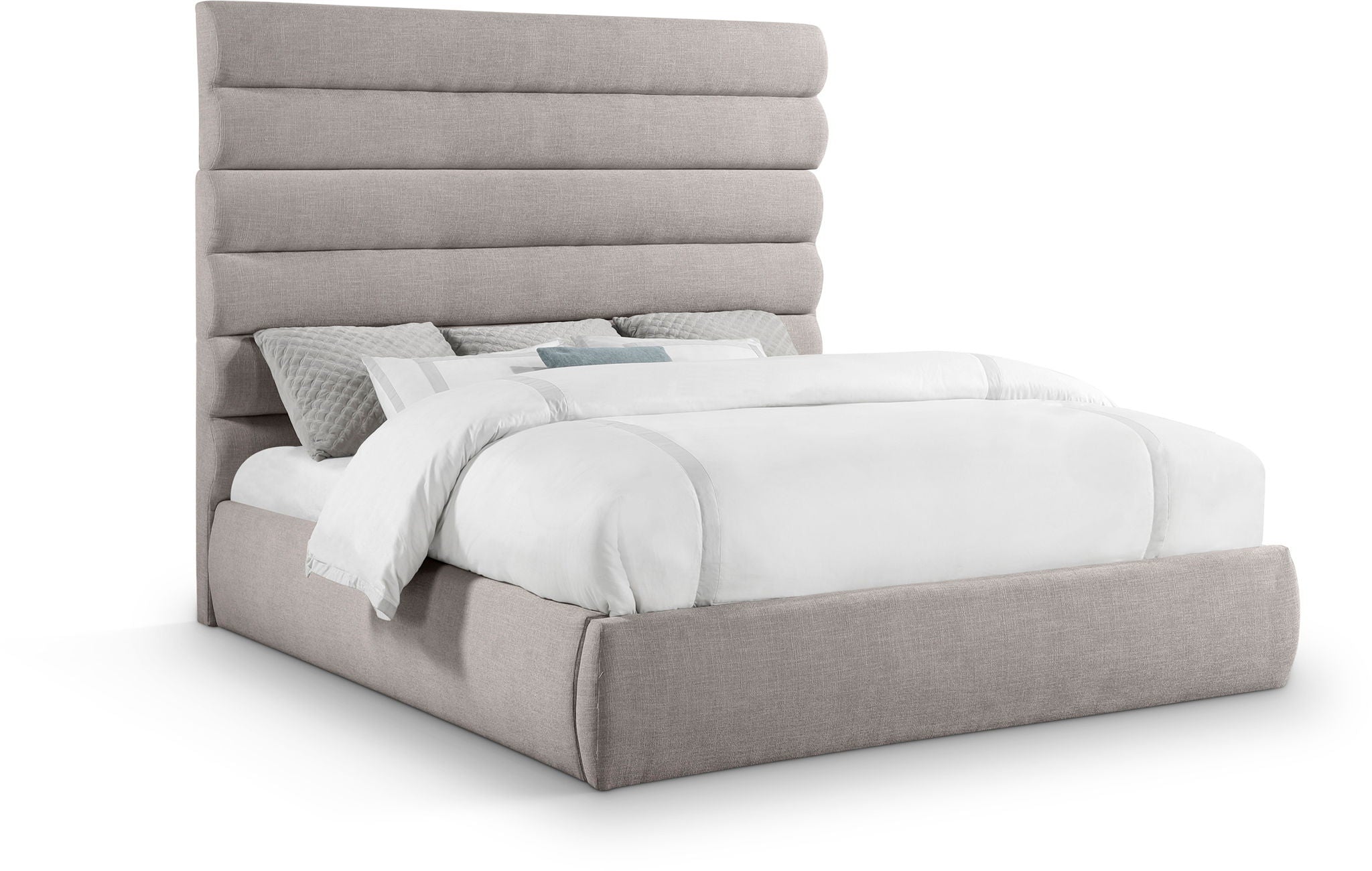 Adam - Linen Fabric Bed With 70.5" Headboard - Urban Living Furniture (Los Angeles, CA)