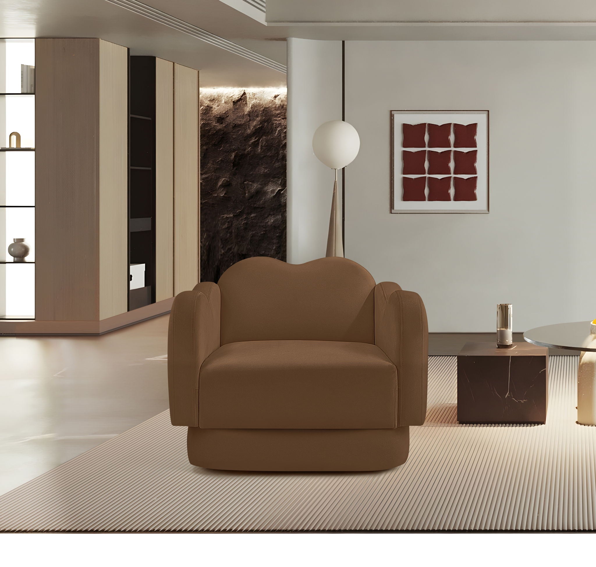 Bloom - Velvet Chair - Saddle - Urban Living Furniture (Los Angeles, CA)