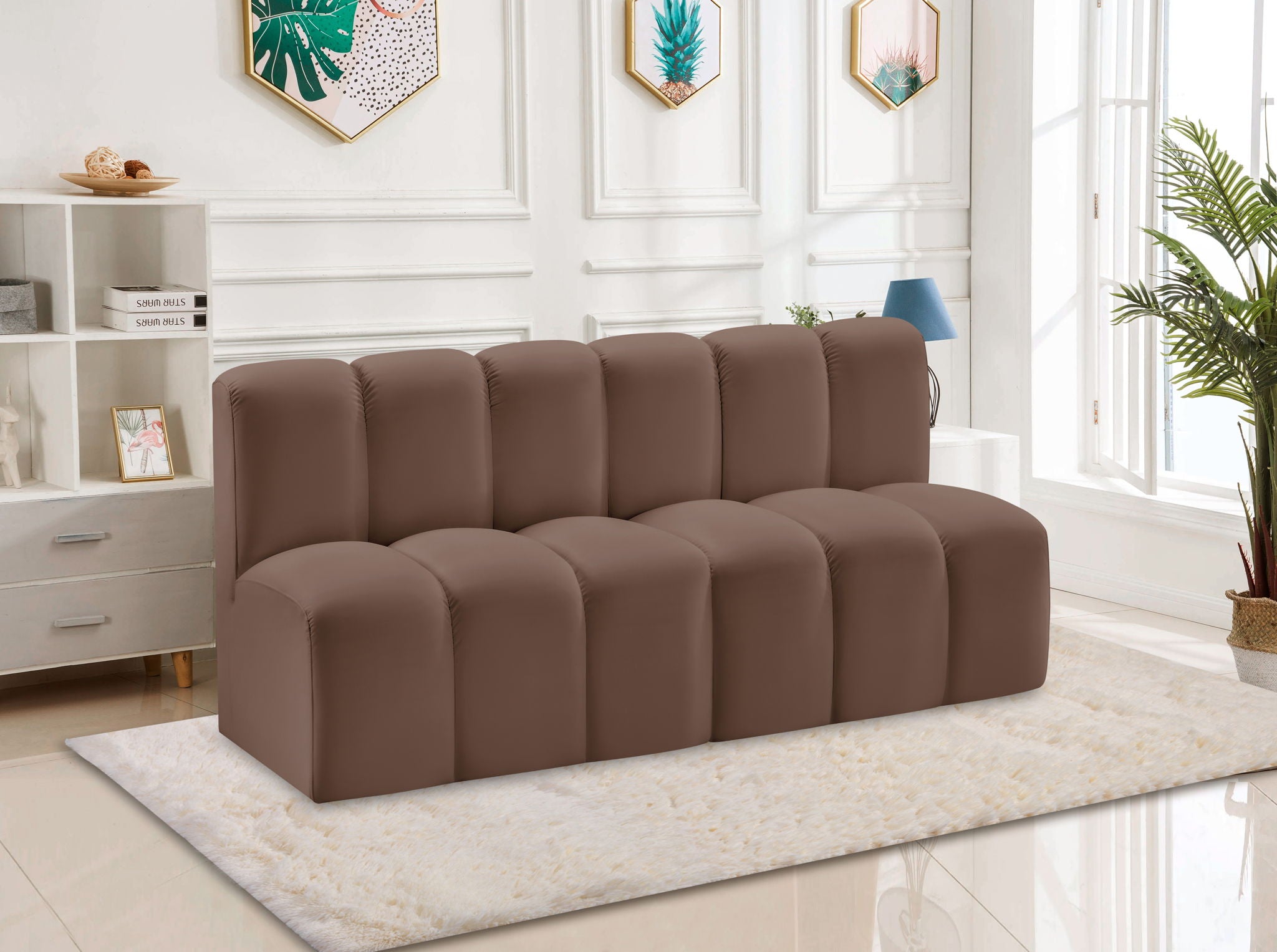 Arc - Faux Leather 2 Seats Modular Sofa - Urban Living Furniture (Los Angeles, CA)