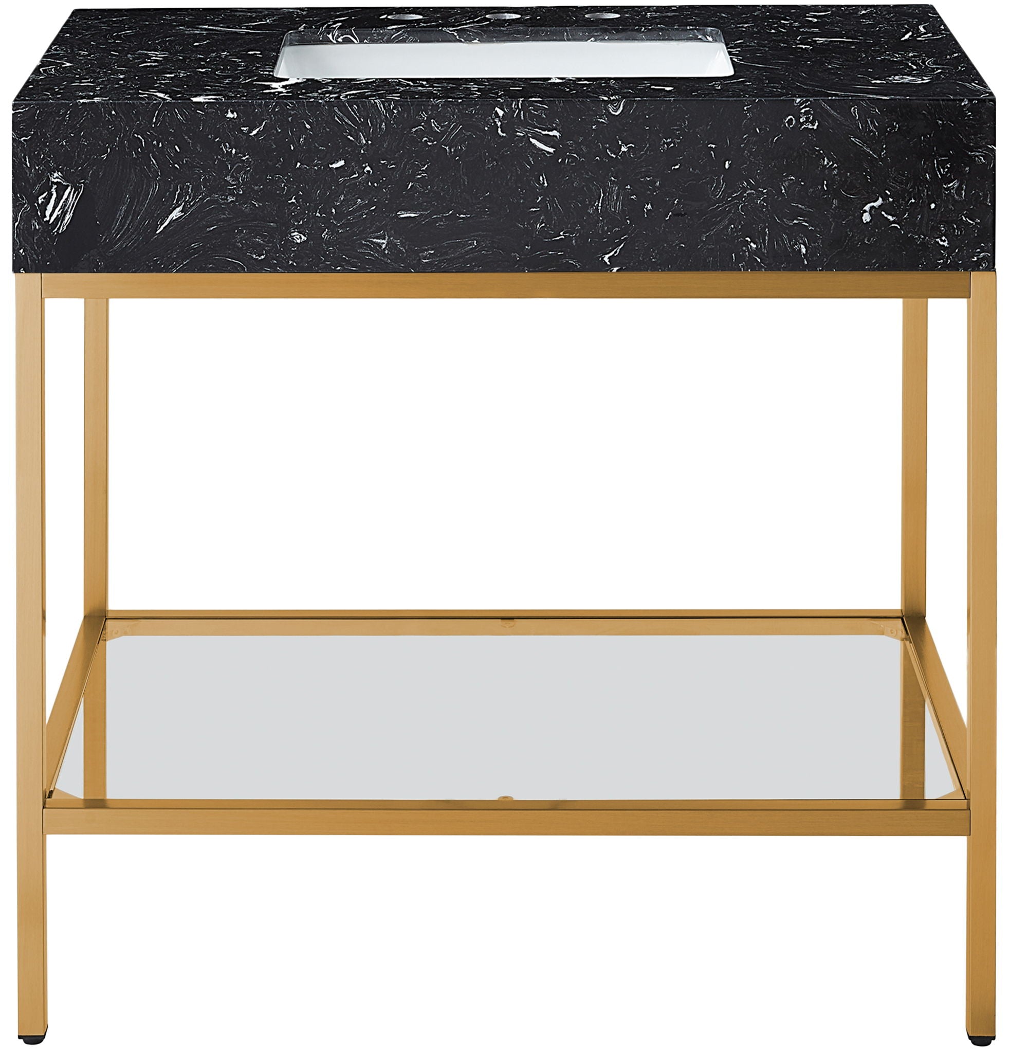Marmo - Engineered Marble Bathroom Vanity With Gold Base - Urban Living Furniture (Los Angeles, CA)
