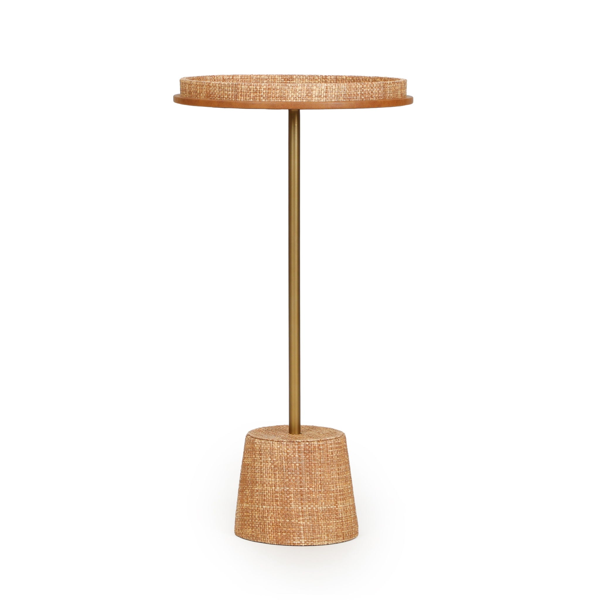 Saddle Raffia Designer Side Table - Natural - Urban Living Furniture (Los Angeles, CA)