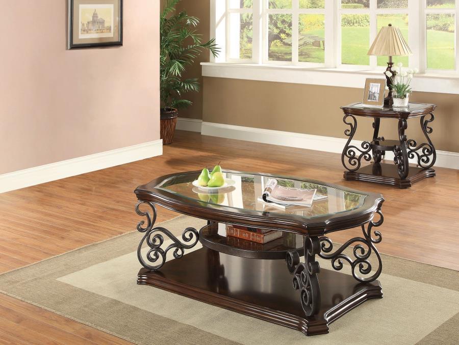 Laney - Glass Top Coffee And End Table Set - Urban Living Furniture (Los Angeles, CA)