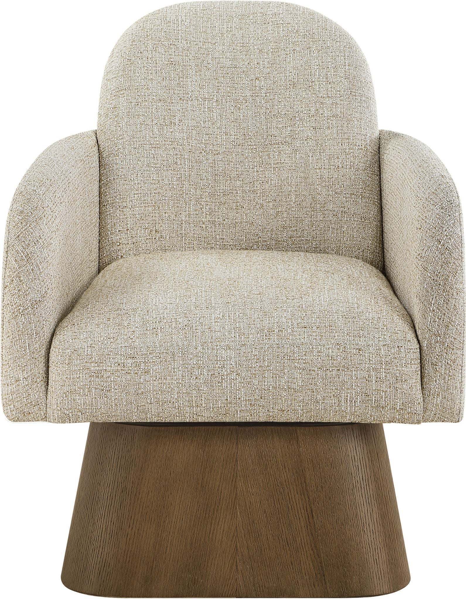 Marlowe - Linen Textured Fabric Upholstered Swivel Accent Chair - Stained Brown - Urban Living Furniture (Los Angeles, CA)