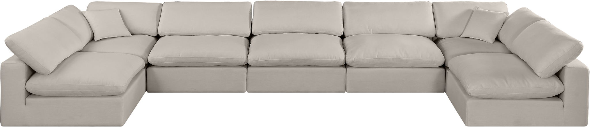 Comfy - 7 Piece Linen Modular Armless Sectional - Urban Living Furniture (Los Angeles, CA)