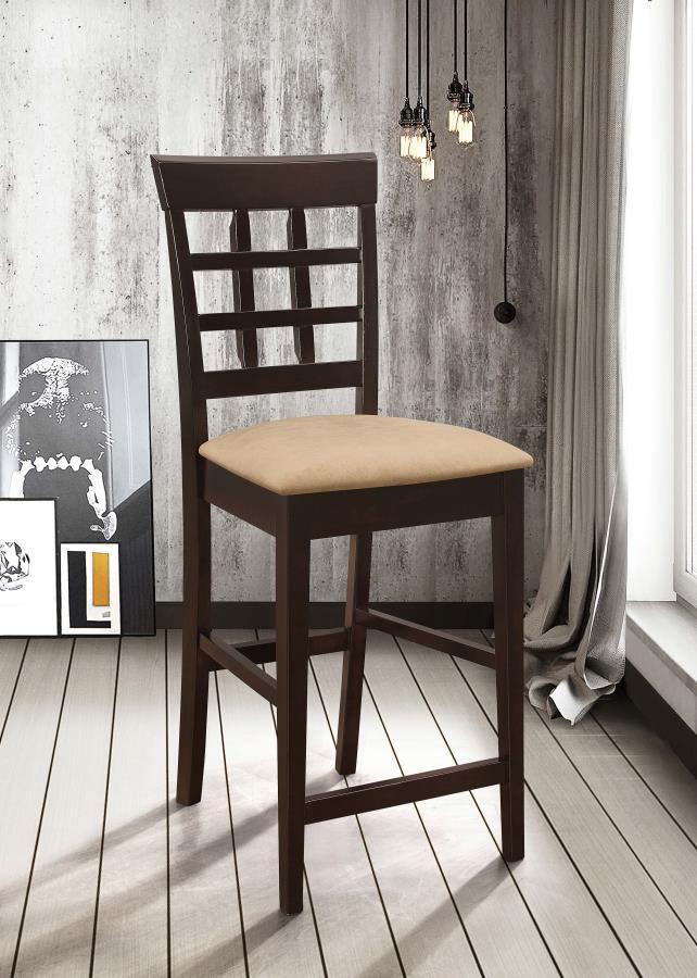 Gabriel - Lattice Back Counter Chair (Set of 2) - Cappuccino - Urban Living Furniture (Los Angeles, CA)