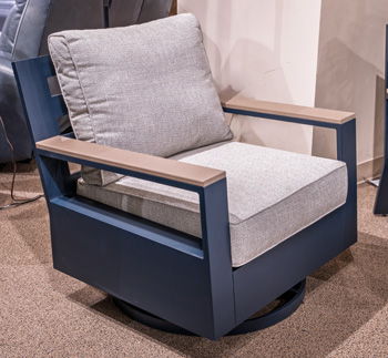 East Beach - Blue - Swivel Glider Chair With Cushion - Urban Living Furniture (Los Angeles, CA)