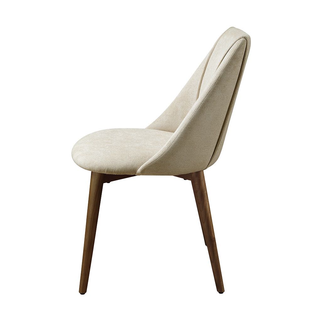 Willene - Side Chair (Set of 2) - Beige Fabric & Walnut - Urban Living Furniture (Los Angeles, CA)