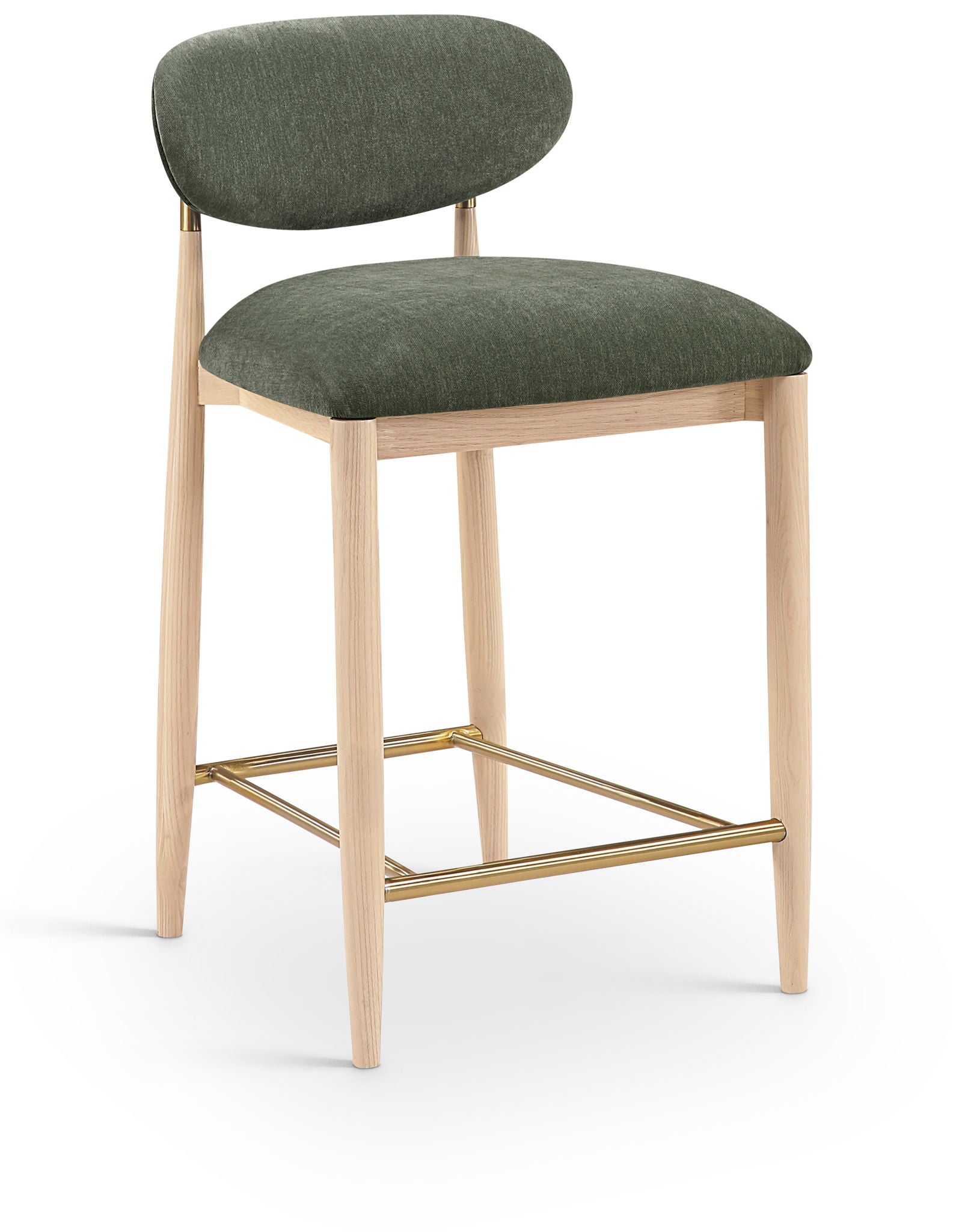 Riccio - Fabric Stool - Natural Frame - Urban Living Furniture (Los Angeles, CA)