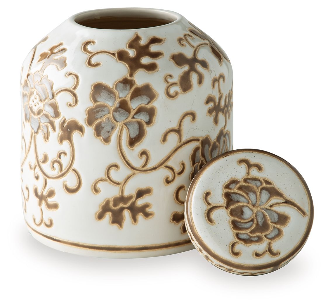 Adalham - Jar - Cream / Brown - Urban Living Furniture (Los Angeles, CA)