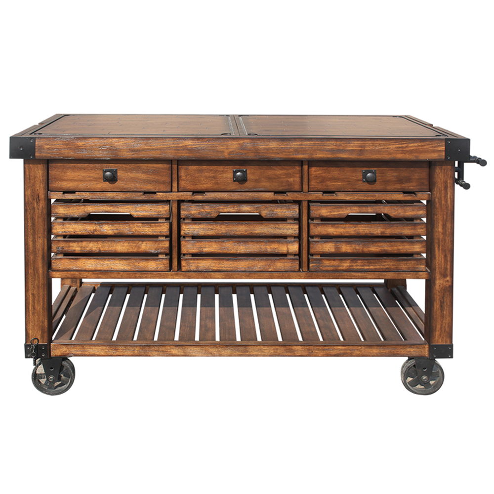 Kaif - Kitchen Cart - Distressed Chestnut - Urban Living Furniture (Los Angeles, CA)