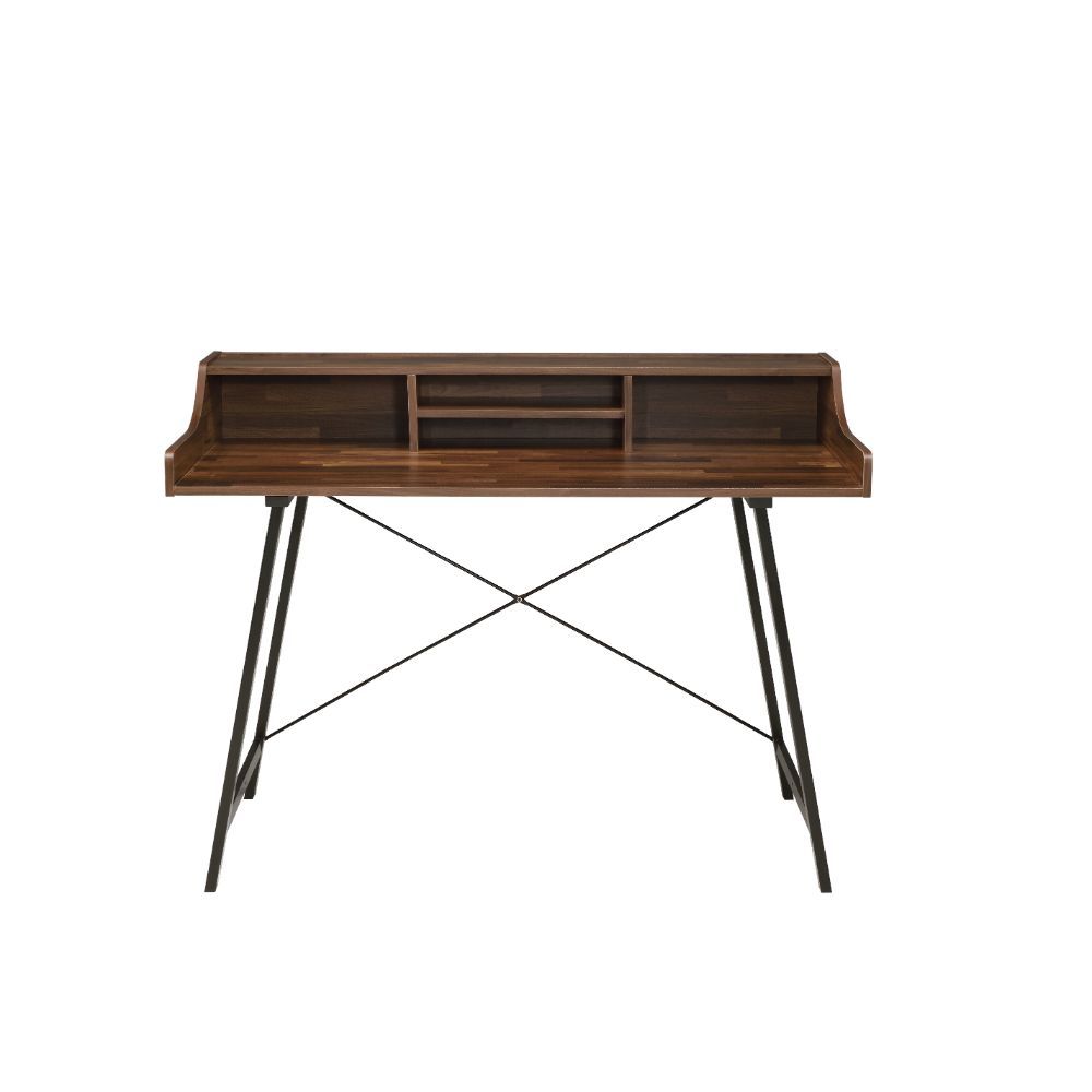 Sange - Writing Desk With USB - Walnut & Black - Urban Living Furniture (Los Angeles, CA)