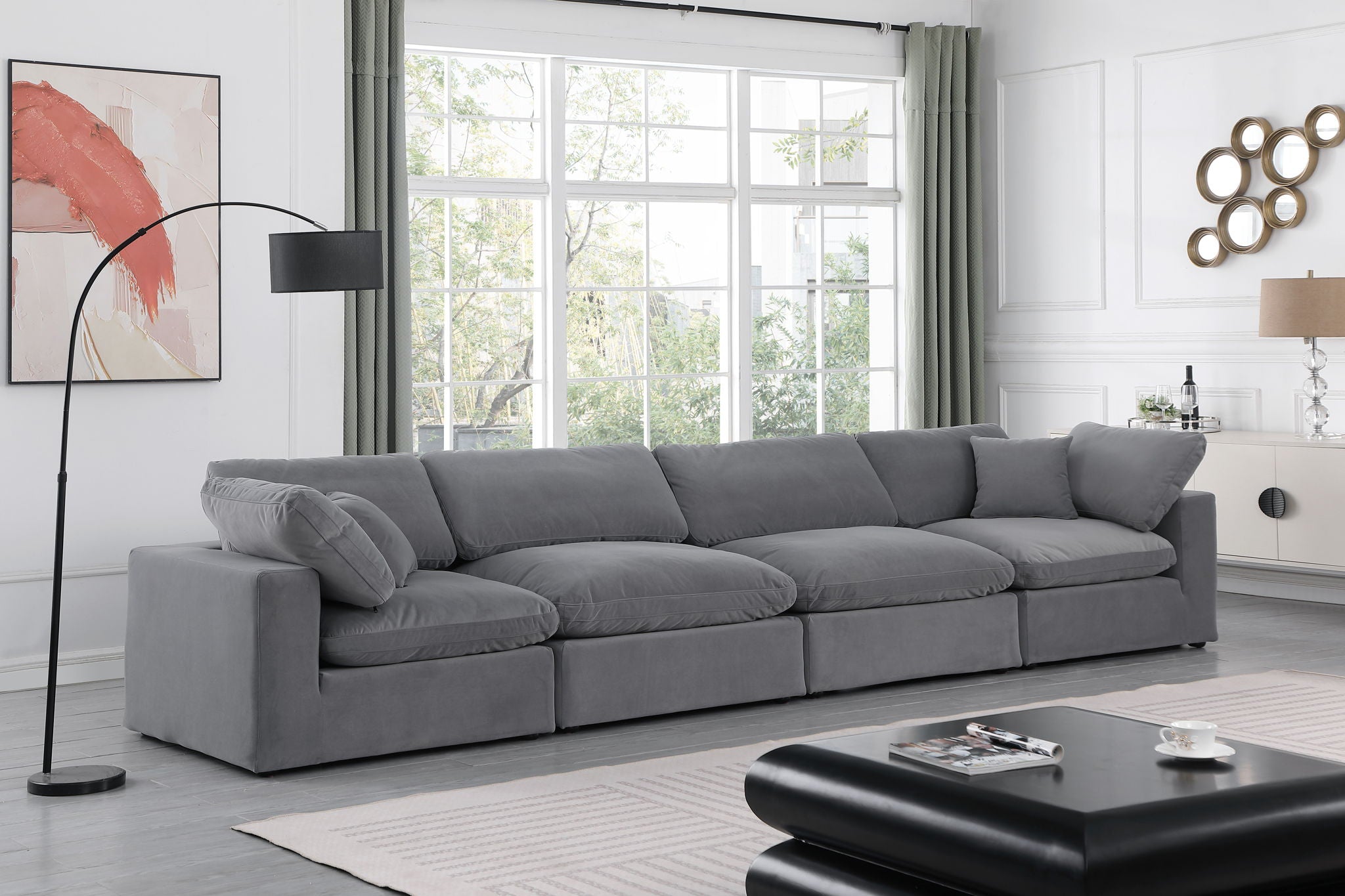 Comfy - Velvet Modular Sofa 4 Seats - Urban Living Furniture (Los Angeles, CA)
