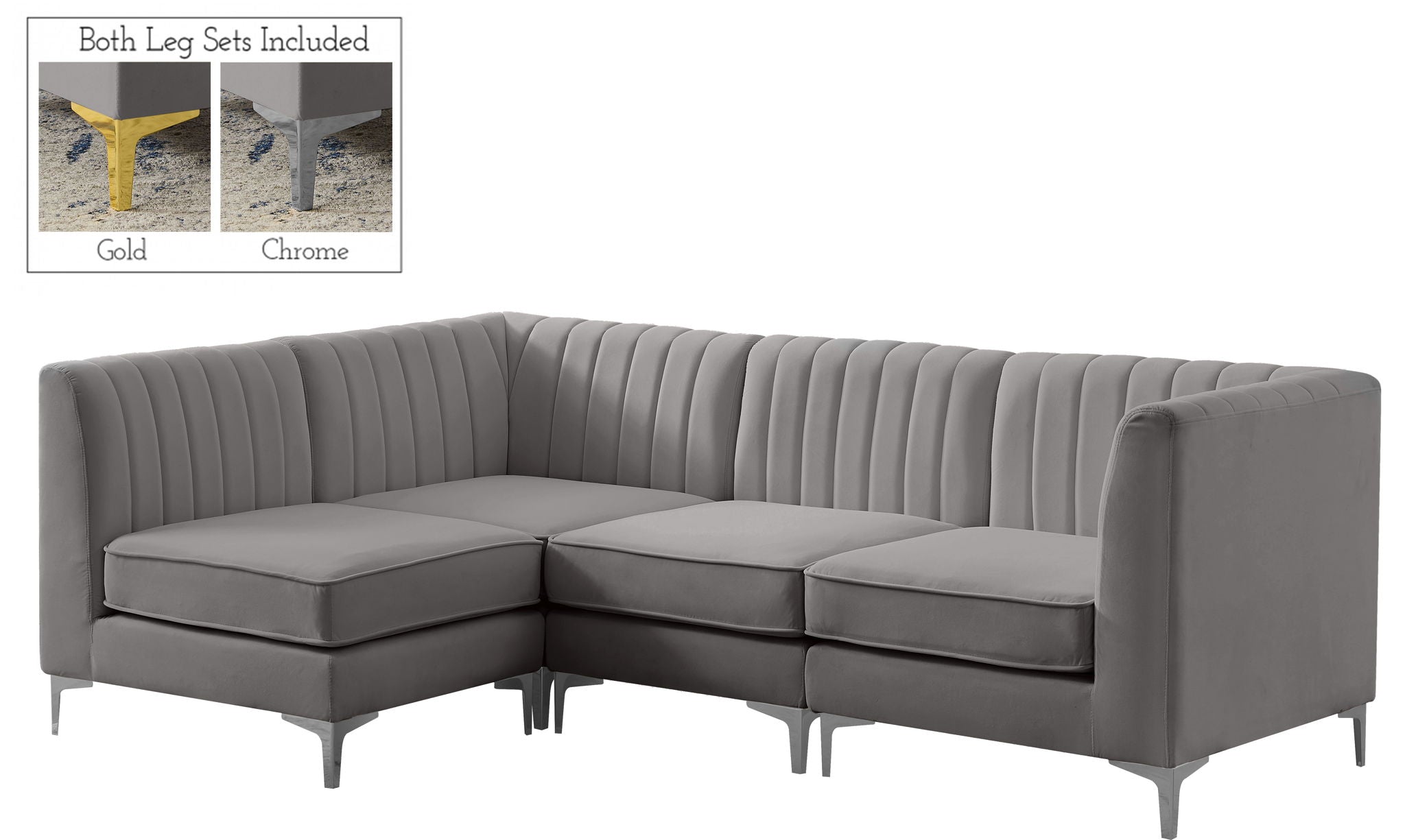 Alina - 4 Piece Modular L-Shaped Sectional - Urban Living Furniture (Los Angeles, CA)