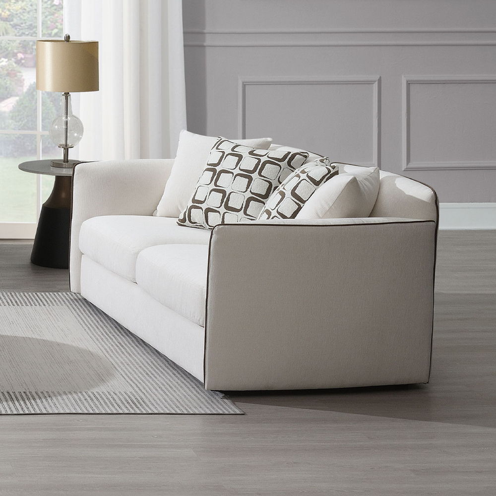 Yolanda - Loveseat With 4 Pillows - Beige Chenille - Urban Living Furniture (Los Angeles, CA)