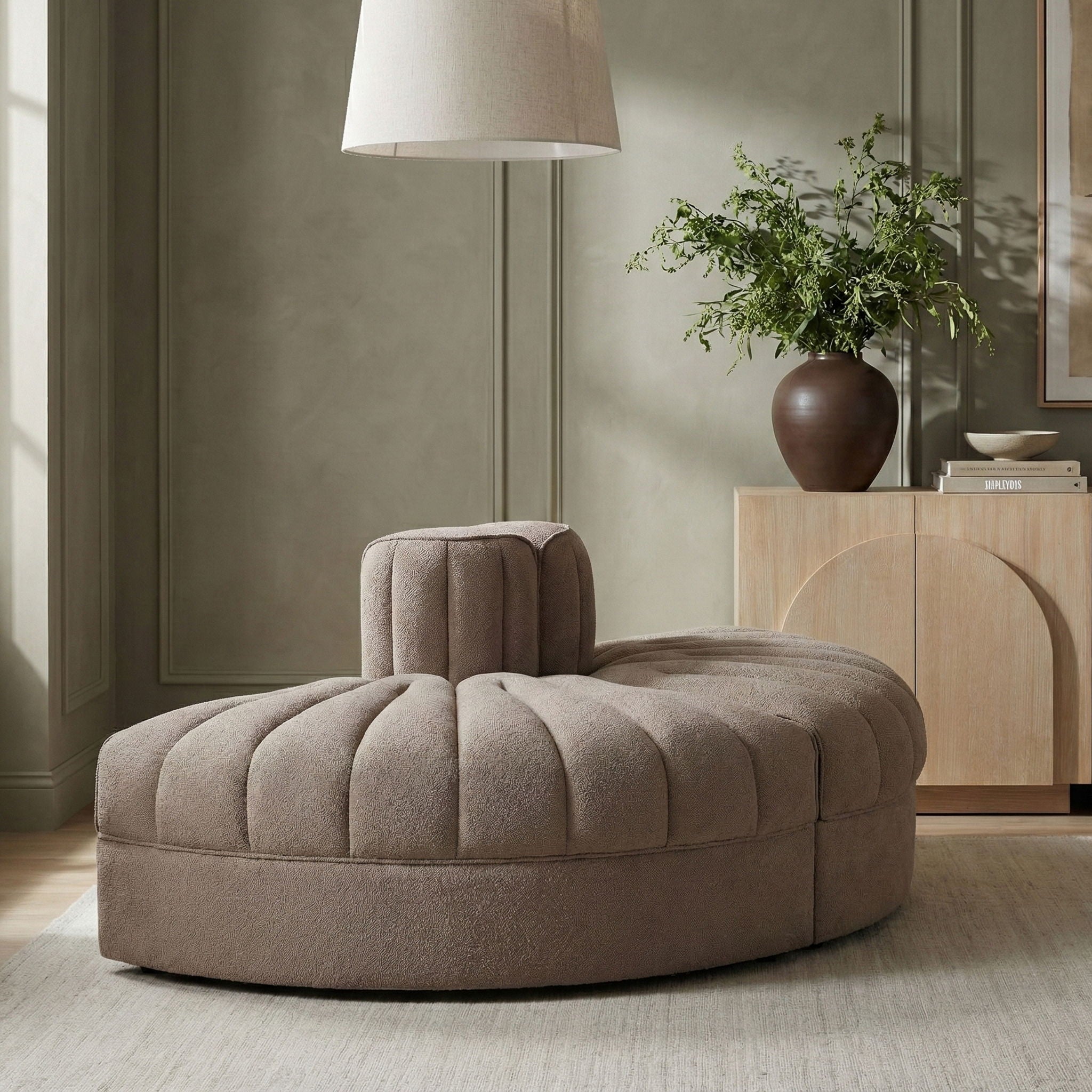 Rummi - Velvet Performance Fabric Upholstered 2 Piece Rounded Modular Loveseat - Urban Living Furniture (Los Angeles, CA)
