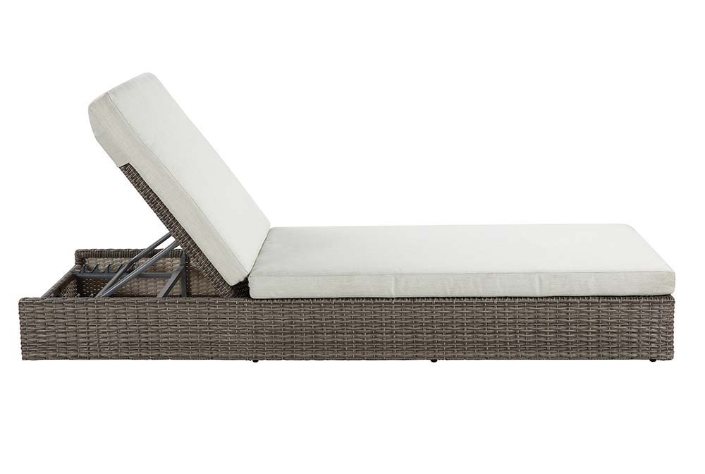 Salena - Patio Lounge Chair - Beige Fabric & Gray Finish - 8" - Urban Living Furniture (Los Angeles, CA)