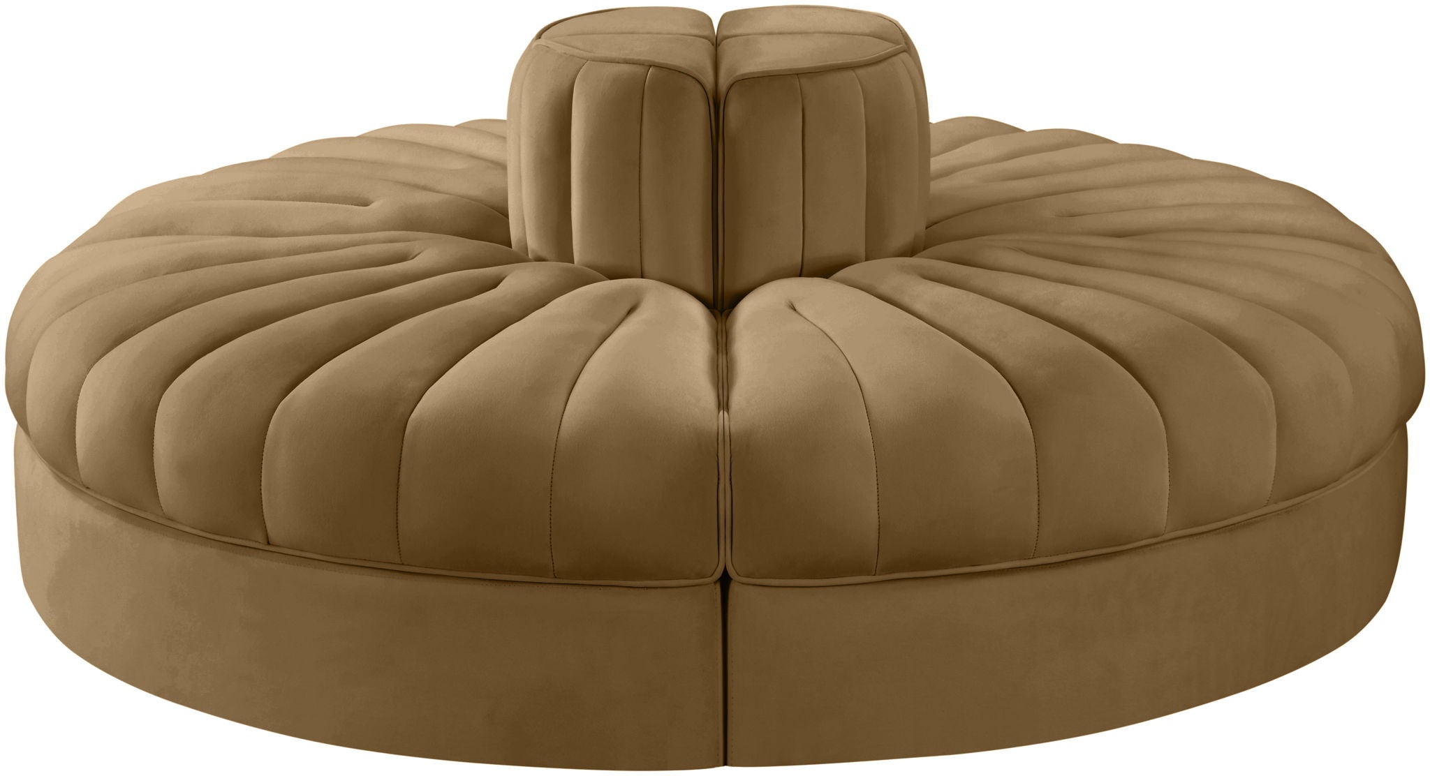 Rummi - Round Velvet Performance Fabric Upholstered 4 Piece Modular Sofa - Urban Living Furniture (Los Angeles, CA)