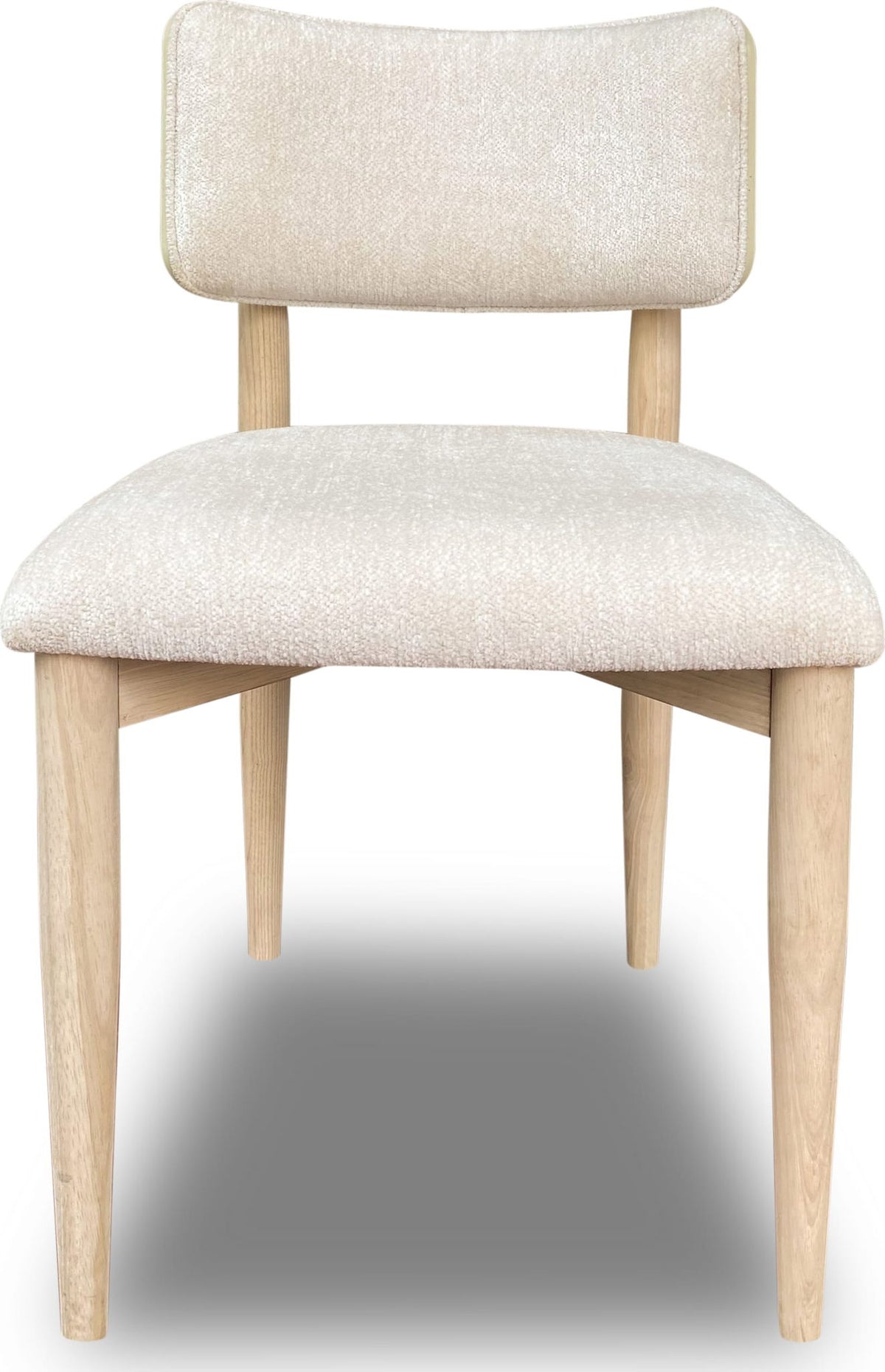 Zinnia - Wood Back Dining Chair (Set of 2) - White Sand And Dune Chenille