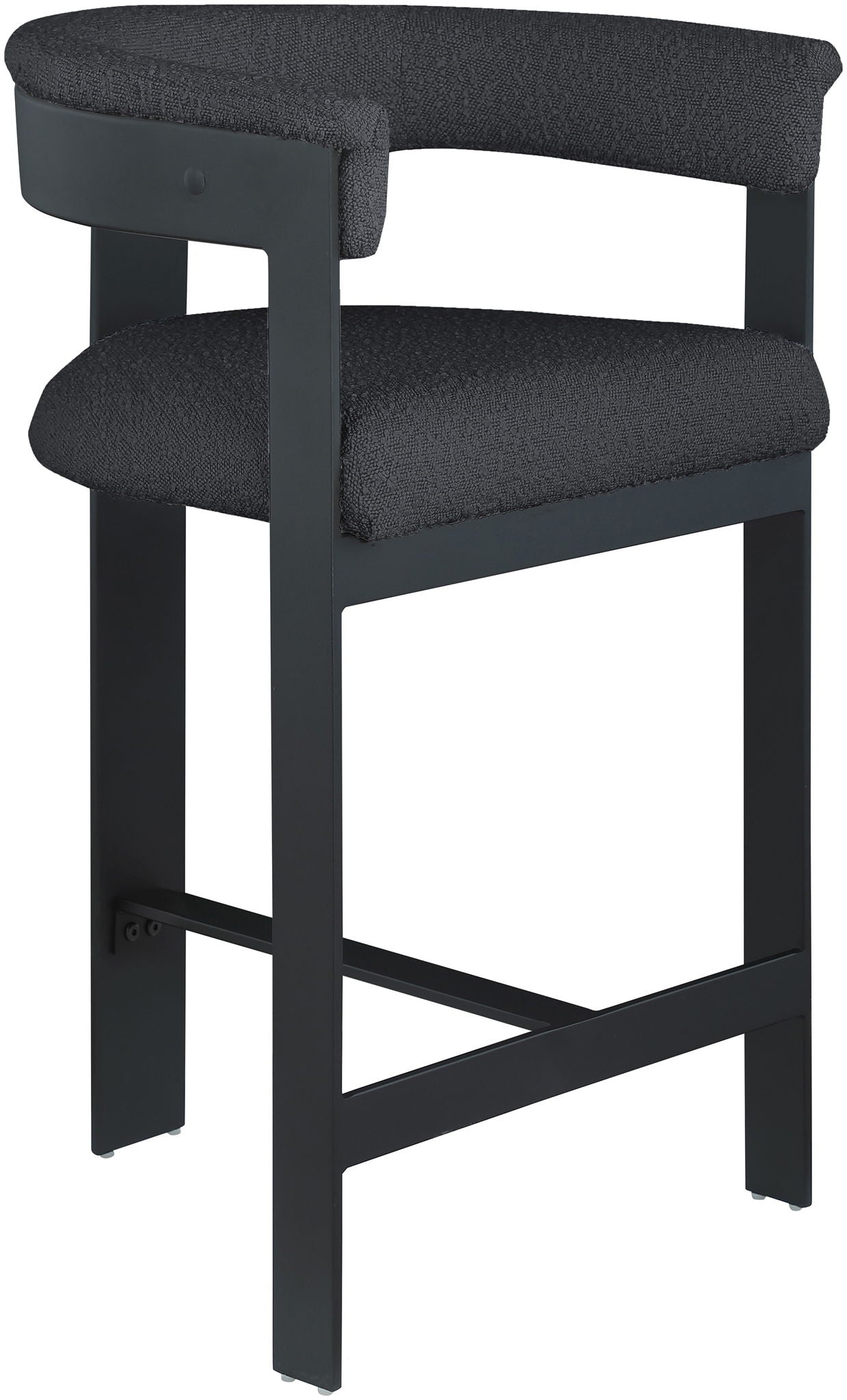 Romeo - Boucle Counter Stool With Black Base (Set of 2) - Urban Living Furniture (Los Angeles, CA)