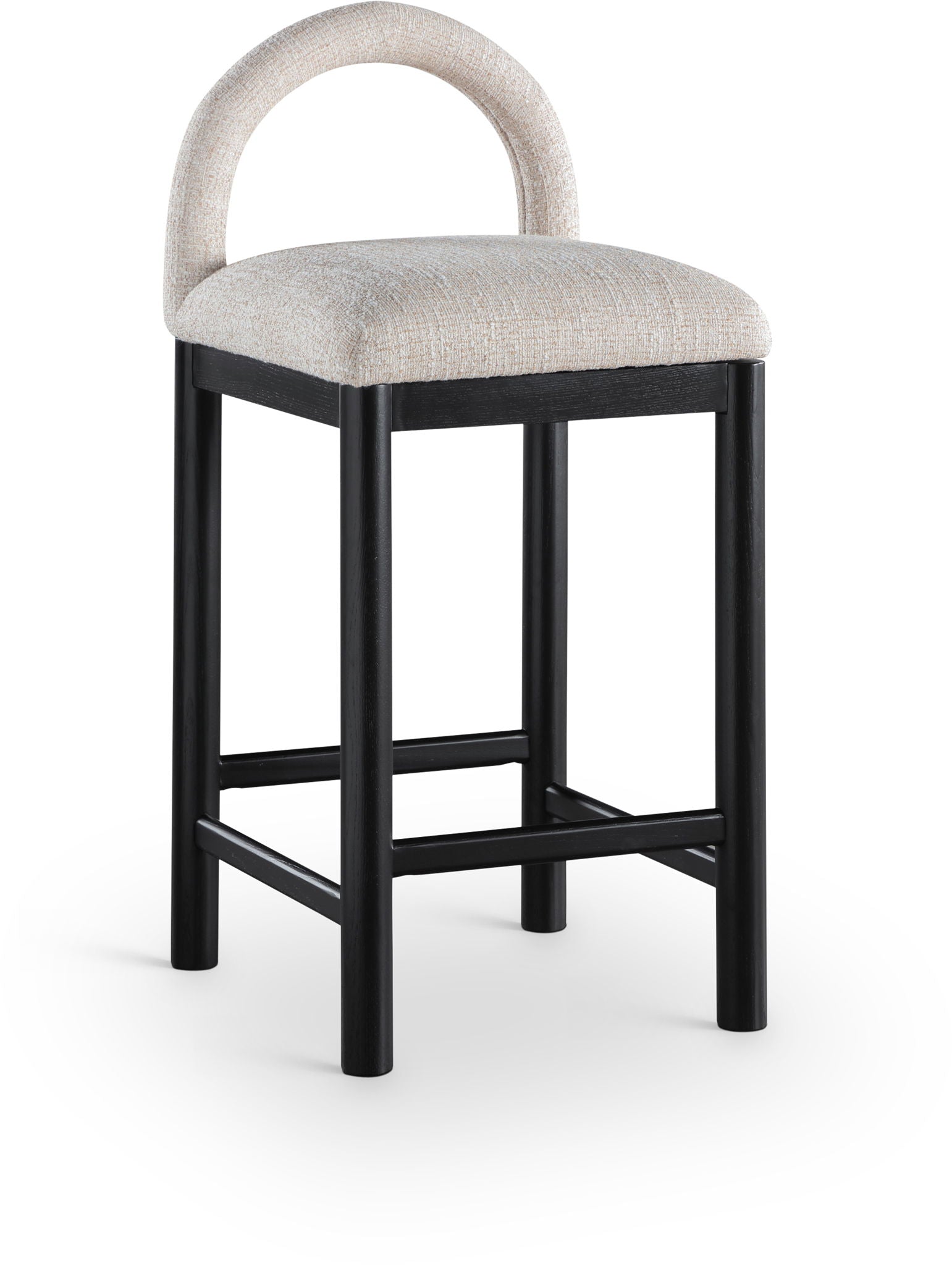 Conrad - Linen Counter Stool With Black Legs - Urban Living Furniture (Los Angeles, CA)