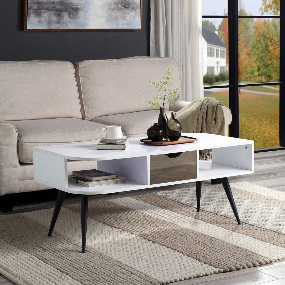 Halima - Coffee Table - White & Black - Urban Living Furniture (Los Angeles, CA)