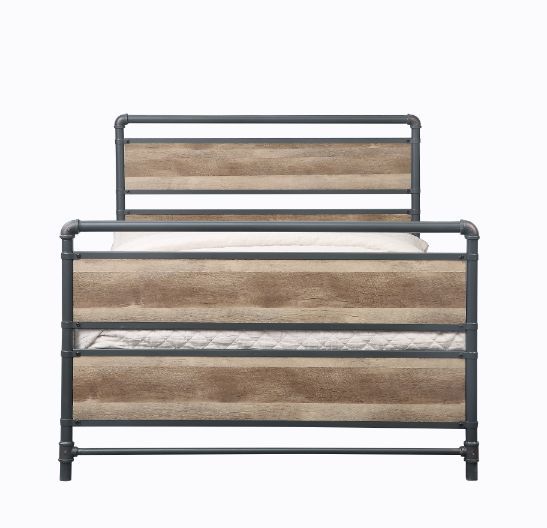 Brantley - Full Bed - Antique Oak & Sandy Gray - Urban Living Furniture (Los Angeles, CA)