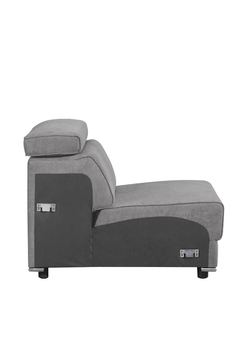 Alwin - Modular Armless Chair - Dark Gray Fabric - Urban Living Furniture (Los Angeles, CA)