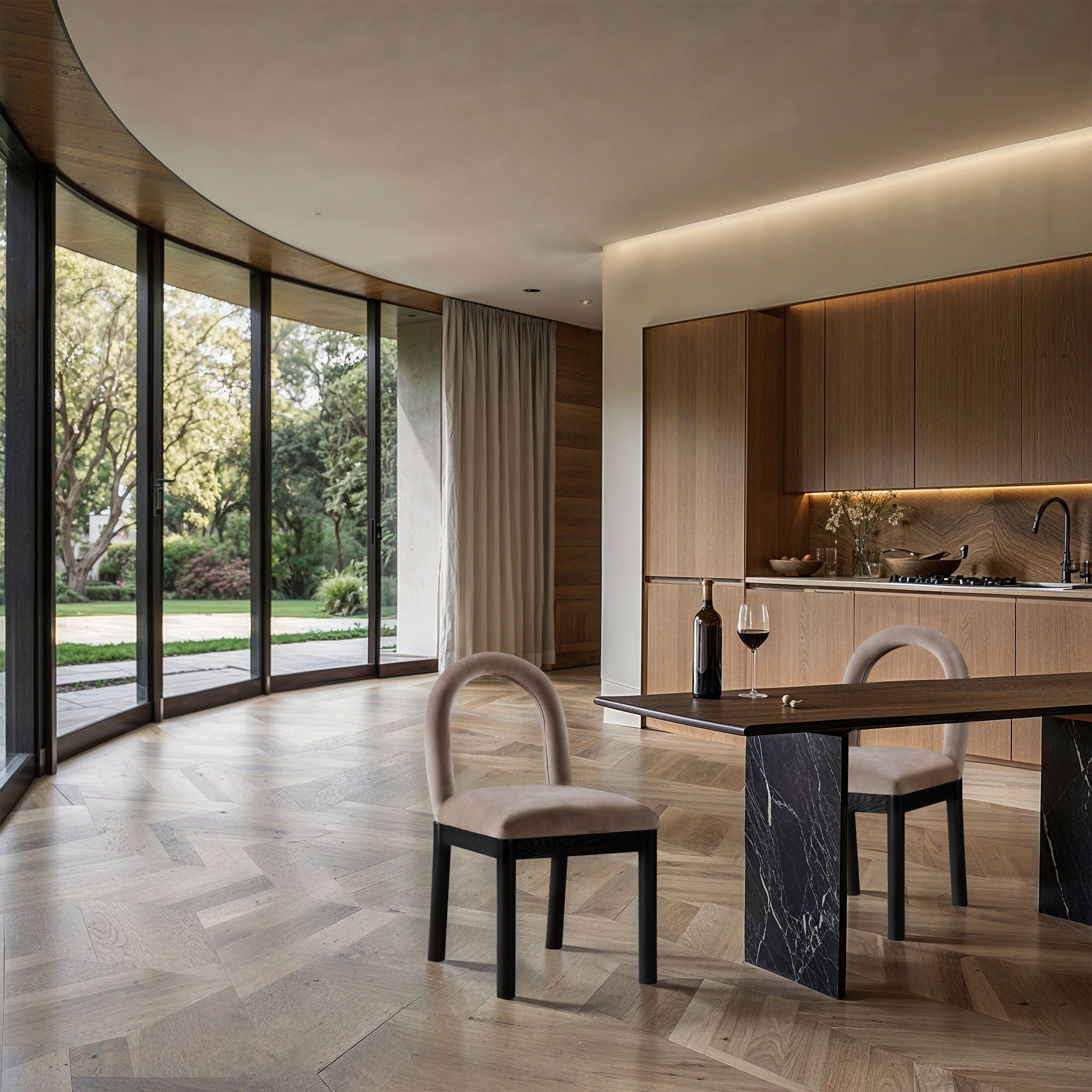 Conrad - Velvet Dining Chair With Black Legs - Urban Living Furniture (Los Angeles, CA)