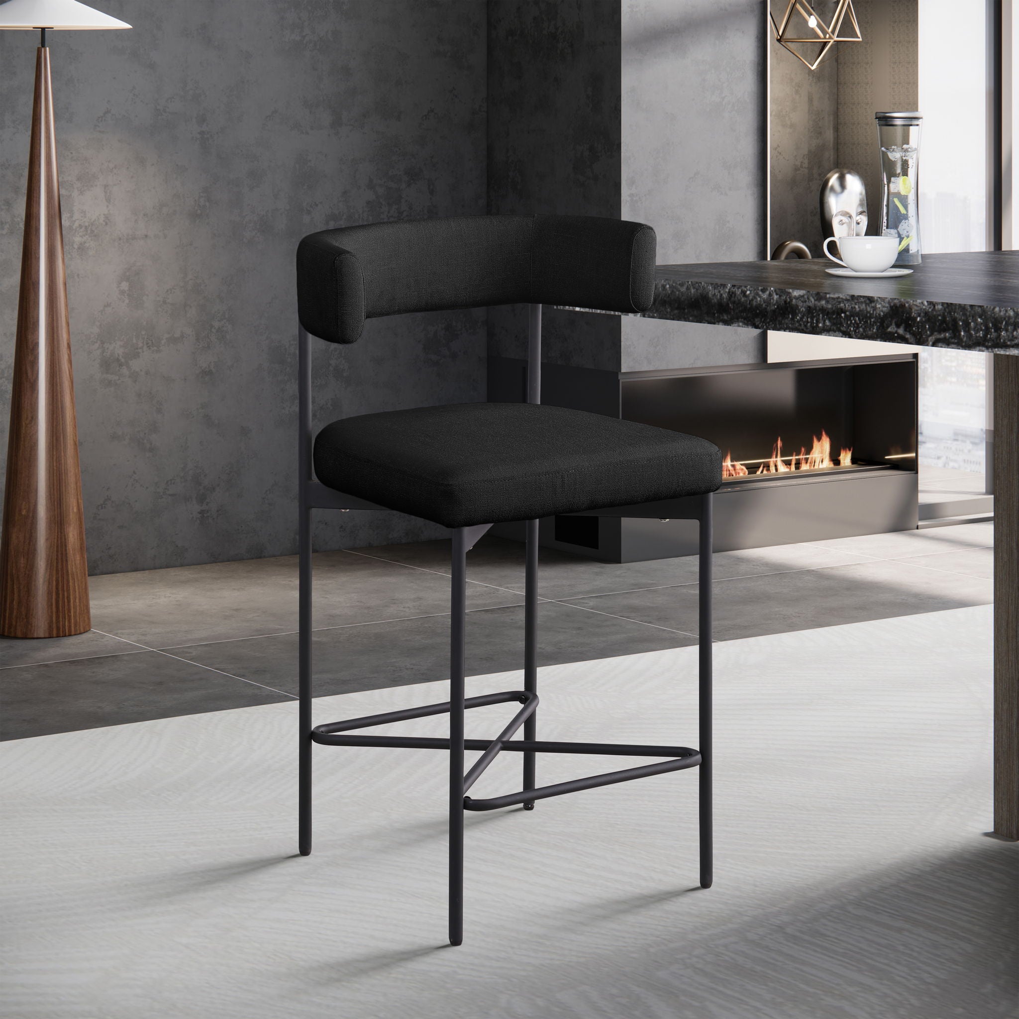 Rivage - Durable Stool With Black Frame (Set of 2) - Urban Living Furniture (Los Angeles, CA)