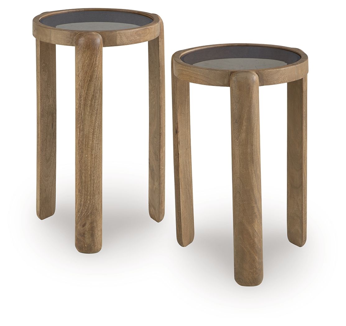 Jossor - Light Brown - Accent Table Set (Set of 2) - Urban Living Furniture (Los Angeles, CA)