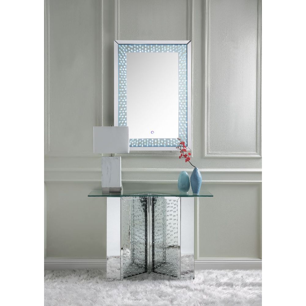 Nysa - 45" X 32" Console Table - Mirrored & Faux Crystals - Urban Living Furniture (Los Angeles, CA)