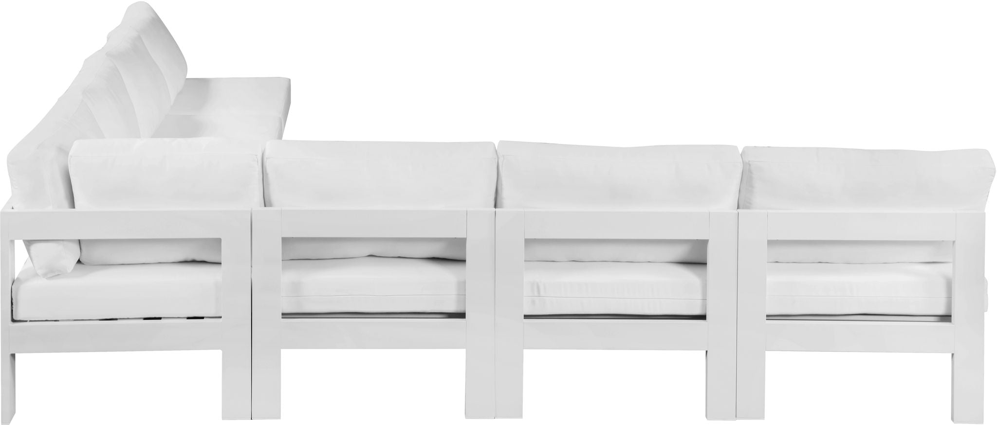Nizuc - Outdoor Patio 7 Piece Modular Sectional With White Frame - Urban Living Furniture (Los Angeles, CA)