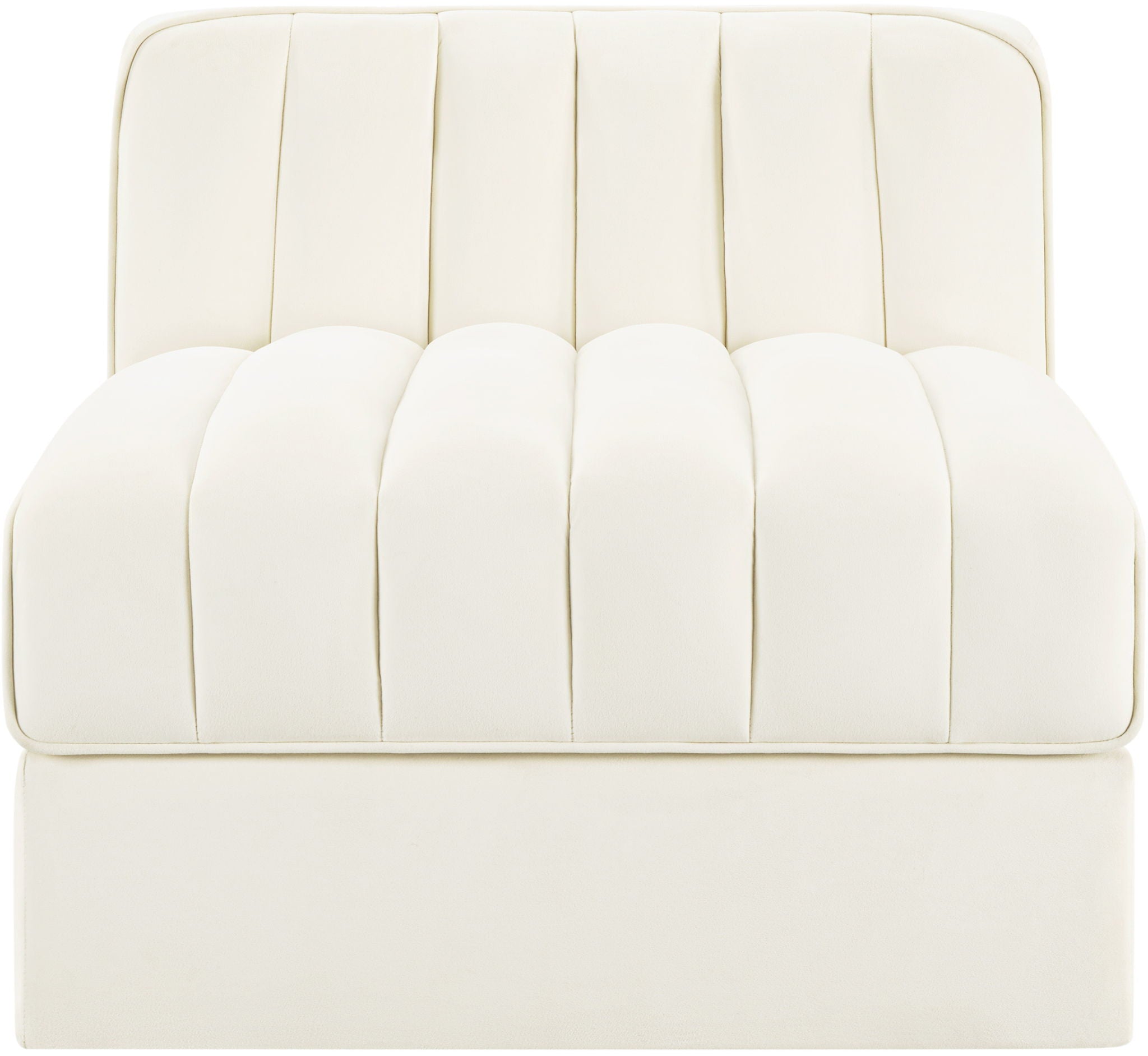 Rummi - Velvet Performance Fabric Upholstered Modular Armless Chair - Urban Living Furniture (Los Angeles, CA)