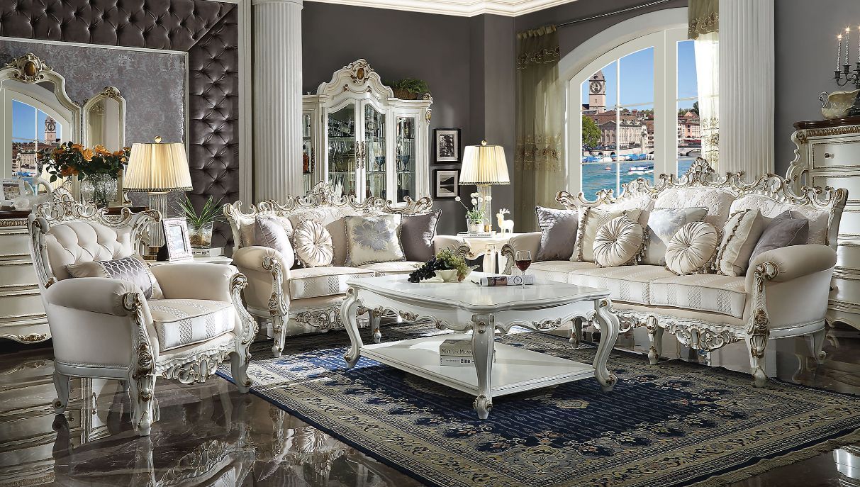 Picardy II - Sofa With 7 Pillows - Fabric & Antique Pearl - Urban Living Furniture (Los Angeles, CA)