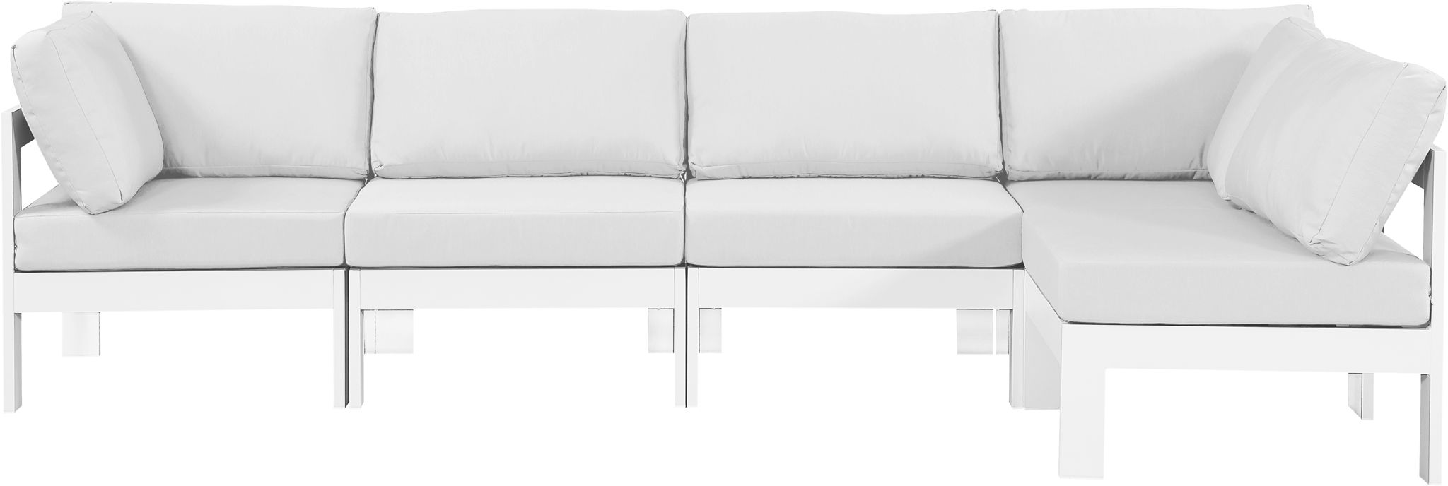 Nizuc - Outdoor Patio 5 Piece Modular Sectional With White Frame - Urban Living Furniture (Los Angeles, CA)