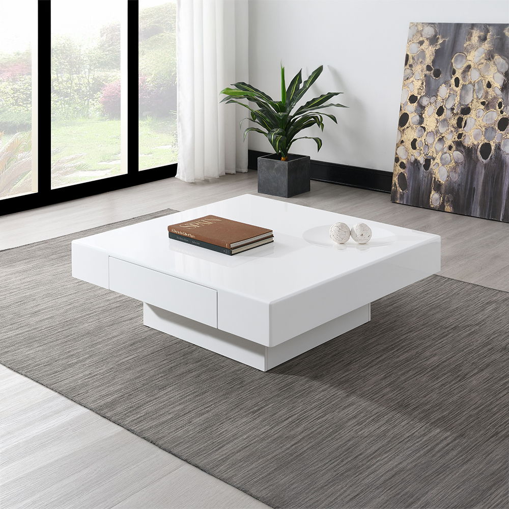 Khaim - Coffee Table - White High Gloss - Urban Living Furniture (Los Angeles, CA)