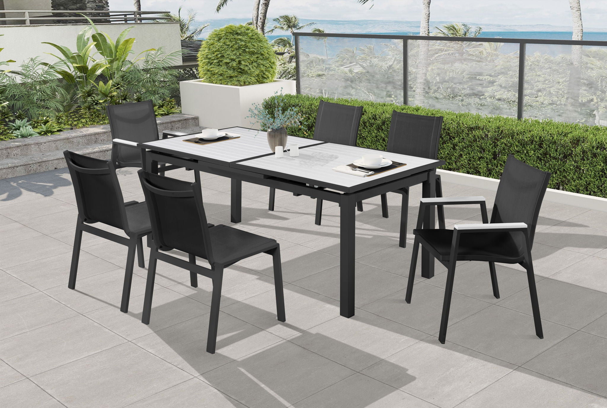 Nizuc - Outdoor Patio Dining Chair With Gray Frame (Set of 2) - Urban Living Furniture (Los Angeles, CA)