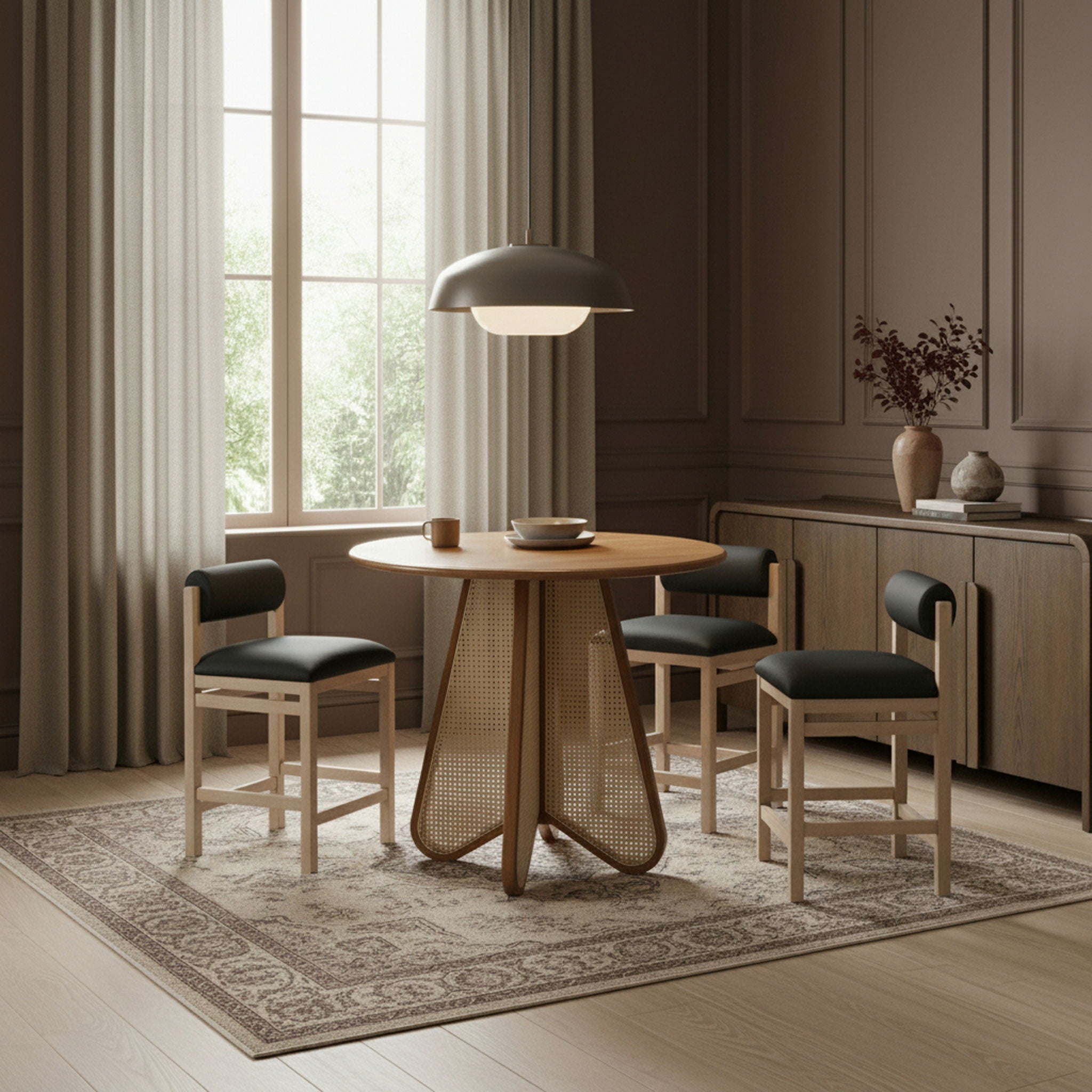 Butterfly - Solid Wood And Natural Cane Table - Urban Living Furniture (Los Angeles, CA)